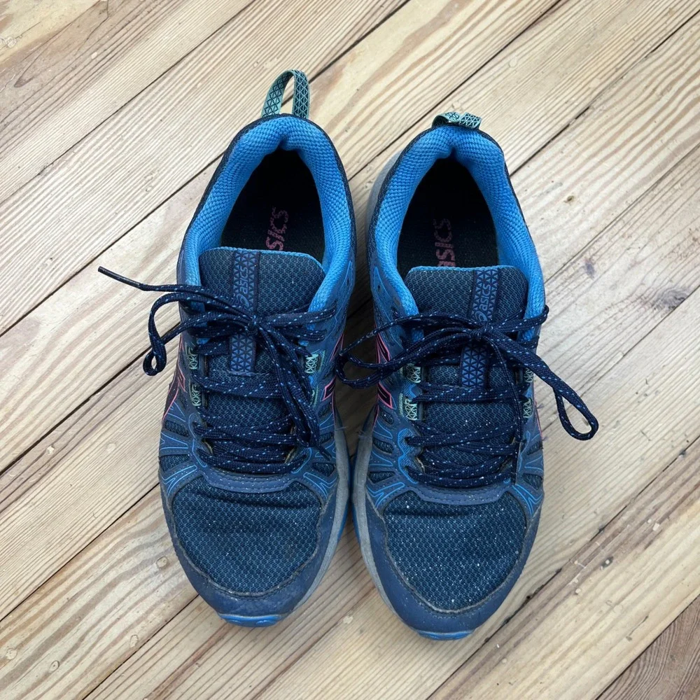 ASICS Gel-Venture 7 Womens Trail Running Shoes Navy Pink hiking casual Size 7